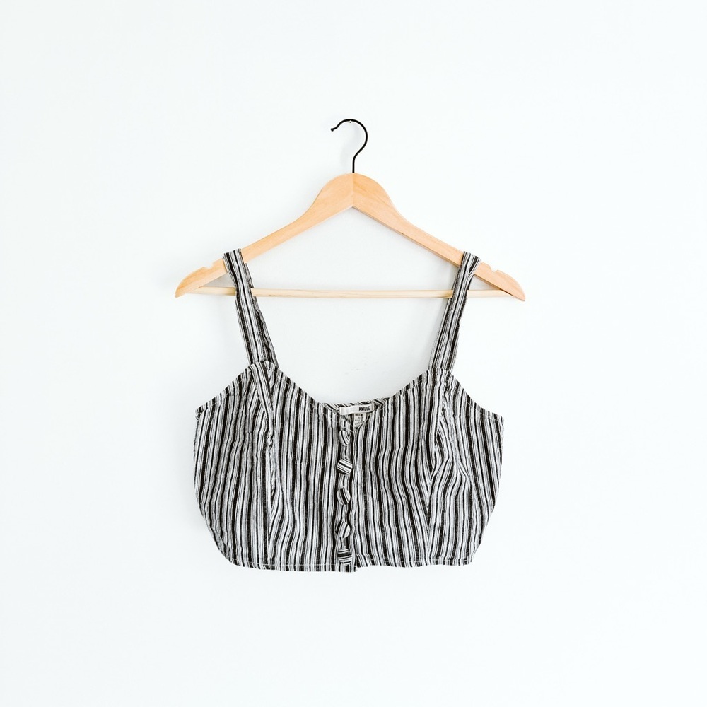 SOLD x Amuse Society Womens Island Time Crop Tank Stripe - Size Medium